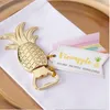 Party Favor 20pcs Gold Tropical Pineapple Bottle Opender Beach Bridal Wedding