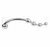 Metal Steel Anal Plug Pulling Beads Butt Intruder Stimulator Cold Sensual Body Massager Fetish Sex Toy New Design Perfect Curv3776186