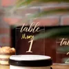 30pcs Arched Table Sign Acrylic Seats Card Guest Name Tags Wedding Banquet Place 130 Numbers Decorations 240429