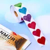 Party Favor Heart Shaped Stickers Gift DIY Decoration Labels For Invitation Envelopes 500 Per Roll Christmas Navidad