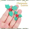 Bouteilles de rangement 200 pcs feuilles accessoires faux ornements d'arbre de Noël manuels décorations tissu artificiel