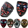 Mask Halloween Dress Luminous 3D Led Up Props Dance Party Cold Light Strip Ghost Masks Support Customization 0922 s