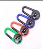 Colored Plastic Mini Compass Outdoor Camping Hiking Travel Carabiner Children039s Toy Compass Small Gift Mixed Colour1909956