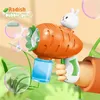 Bubble Gun Toy dla dzieci 12 dołków w pełni automatyczna bąbelowa maszyna królicza mydło bąbelkowe bąbelki broń zabawki weselne gry Childern prezent 240513