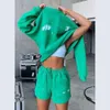 Sé de chándal para mujeres Diseñador de dos piezas New Street Trend Letter Sweater Pantalter de suéter impreso en inglés Set 6 colores