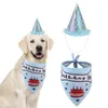 犬のアパレル犬用の高品質の帽子ペットバースデーパーティーハットアンジェリーサリバタオルセットドロップ