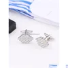 O cuff links abancho os abotoaduras de rombus com embutido de diamante Um acessório exclusivo para mostrar personagem masculino e sabor requintado dh2sq