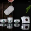 TEAWARE SETS TREE TEA SET Express Cup One Pot Two Cups Portable Bag Ceramic Outdoor Gift for Friend Customized