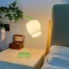 Tafellampen ligplaats Noordse LED -bureaulamp creatief groen glas verlichting modern decor voor huis woonkamer slaapkamer bed