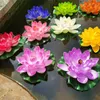 3pcs flores decorativas grinaldas 17cm Lotus Flor artificial flutuante FALSO LOTUS PLANT LIME