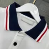 New Kids Polo Shirt خطوط متعددة الألوان طفل T Shirt Baby T-Shirt Size 100-150 Summer Treasable Fabric Boy Short Sleeve Girl Lapel Tees 24April