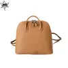 Schultaschen Innovative Dual-Use Kurzgriff Tasche Shell Form Elegantes Kuh Leder Frauen Rucksack Haut einzelner Schulterbeutel braun