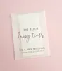 Gift Wrap Happy Tears Wedding Tissues Packets Biodegradable Glassine - Pre Filled Tissue Bag Personalised