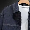 Grandes poches hommes couches jean carto-gardien de denim veste denim moteur au printemps Automne lavé de haute qualité