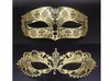 Party Masks Gold Metal Party Mask Phantom Men Femmes Filigree Masque Venetian Set Masquerade Couple Set Crystal Cosplay Prom Wedding 7043491