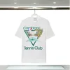5A 2024 Camiseta Casablanca Nueva camiseta para hombres Diseñador Diseñador de camiseta Leisure Camiseta transpirable Ropa impresa Impresión Summer Manga corta 006 006