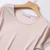 Donno abbigliamento da donna Abito da camicia estate in seta pigiami donne bianche sciolte indossare abiti da notte in forma hip slim