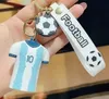 Voetbalshirt Keychain Cartoon Cute Doll Keyring Creative Fashion Couple Bag Ornament Key Chain Car Pendant Accessoires Geschenk 240511