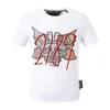 Philipe Plein T-shirts Brand Luxury Mashion's Fashion Original Design Summer T-shirt di alta qualità Skull Pp Classic Tshirt Rhinestone Streetwear Streetwear Bone Casht Cash
