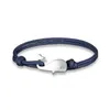 チャームブレスレットMkendn Navy Style Camping Parachute Cord Whale Tail Anchor Bracelet Men 550 Paracord Jewelry Rap Metal Hooks Y240510