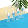 Bouteille de parfum à huile essentielle en verre transparent