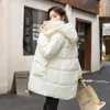 Women's Trench Coats Down Cotton Jachets For Women Winter Fashion Long Thicken Hooded Warm Korean Sleeve Padded Jacket Outwear