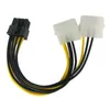 18cm 8Pin To Dual 4Pin Video Card Power Cord Y Shape 8 Pin PCI Express To Dual 4 Pin Molex Graphics Card Power Cable Adapters