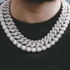 Acquista gioielli all'ingrosso a 3 file di fili sterling in argento Sterling ghiacciato VVS Catena cubana di diamanti Moissanite per uomo