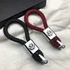 Car Stickers Car Braided Keychain Holder Auto Key Rope Keyring Accessories for VW RLine Golf GTI Passat Jetta Beetle Tiguan Scirocco Touran T240513