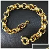 Cadeia Link Cadeir Gold Belcher Belcher Bolt Ring massense pulseira sólida judeu em jóias de joalheria de entrega de comprimento DHVTA DHPWV