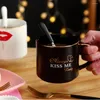 Mugs MUZITY Ceramic Coffee Mug Creative Design Couples Milk Love With Spoon And Gift Box For Valentine's Day