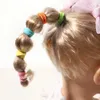 Accessoires de cheveux 30/50 / 100pcs Filles Candy Colore Band Clairs ACCESSOIRES 3,8 cm Élastique en caoutchouc Childrens Ponytail Bracket D240513