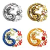 Broches Broche de dragon chinois punk pour hommes et femmes créatives de la personnalité d'épingle spéciale Perle Corsage Suit Jacket Accessoires Cadeaux