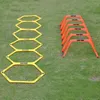 6pcs Agility Haims Set Football Training Rings Soccer Footwork Bague de jeu Hexagon Multi Supplies Multimies Hex Hurdle Equipment 240513