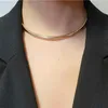 Chokers Simple Metal Necklace Womens Halsband Tillbehör Choker Bankettgåvor Kvinntillbehör Partihandel 197 D240514