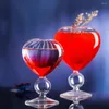 Verres à vin Verre en forme de coeur 310 ml Jui créatif Jui Valentin Gift Mère's Gift 3D Drink Cuttery Cutlery