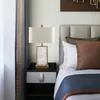 Lampade da tavolo moderno lampada in vetro semplice e lussuoso in vetro corrugata cornice oro soggiorno decorazione arte americano al letto d'arte americana