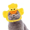 Vêtements pour chiens coton chapeau de compagnie drôle adorable chapeaux de chat banane canard tournesol flamanto tiger dessin animé conception réglable pour les petits chiens