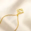 Boutique 18 carats en or Collier plaqué en argent concepteur à mode minimaliste petit pendentif collier de haute qualité
