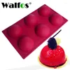 Baking Moulds WALFOS 6 Cavity Silicone Cake Mold Non-Stick Pan Decorating Tools Mousse Pudding Jelly Soap Kitchen Accessories