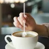 Skedar 6st kaffemixning sked transparent glas espresso långt handtag dessert bordsartiklar