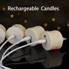 Scented Candle 6 rechargeable candles remote controlled by USB timer LED candle flickering flame Valentines Day birthday home decoration tea light WX