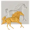 Bakvormen 3D Horse Chocolade Fondant Molds Sugarcraft Cake Decorating Tools Cupcake Topper Siliconen mal Candy Mold Border