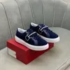 shoe Feragamo Fashion men designer trainers shoes letter printed leather cloth cool Luxury Mens sneakers 5.14 01