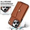 Pu Leather Phone Cover pour l'iPhone 2 en 1 portefeuille de cartes de sac de portefeuille Case mince pour Funda iPhone 13 12 11 14 Pro Max Mini avec longe