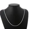 Chaines 925 Serling Silver 16/18/20/22/24 pouces Collier de chaîne de corde torsadé 4 mm pour femmes