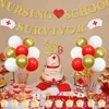 Party Decoration Graduation Decor Nursing School Survivor Banner Congrats RN Cake Toppers Latex Balloon For Nurses Day