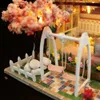 Arkitektur/DIY House Large Doll House Casa de Boneca Miniature Diy Puzzle Toy Model trämöbler Toys Födelsedagspresenter Sweet Word Dollhouse