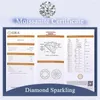 Cluster anneaux en or blanc platine PT950 Femmes Ring 1ct Moisanite Diamond Engagement pour charmant cadeau d'anniversaire avec boîte