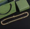 Luxe designer ketting sieraden chunk dikke letter armband Hoop oorring gouden verzilverde kettingarmband voor vrouwen geselecteerde geliefden geschenken